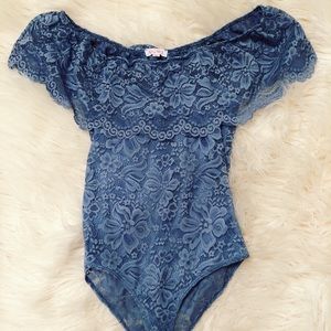 Periwinkle Off The shoulder bodysuit